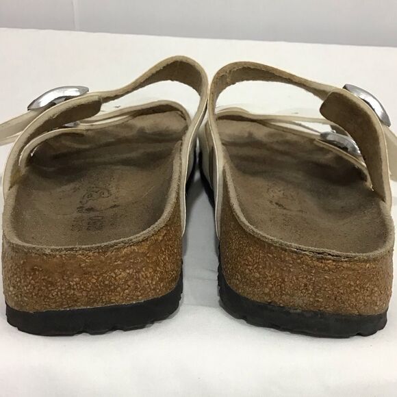 Birkenstock White Sandals Padded Slide Sandal White Nepal Sandal Size 39 - Picture 6 of 10